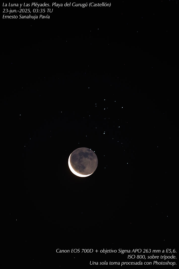 LA LUNA Y LAS PLÉYADES LA LUNA Y LAS PLÉYADES