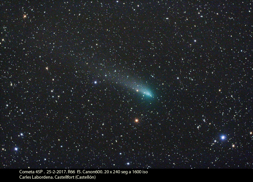 El cometa 45P Honda-Mrkos-Pajdusakova
