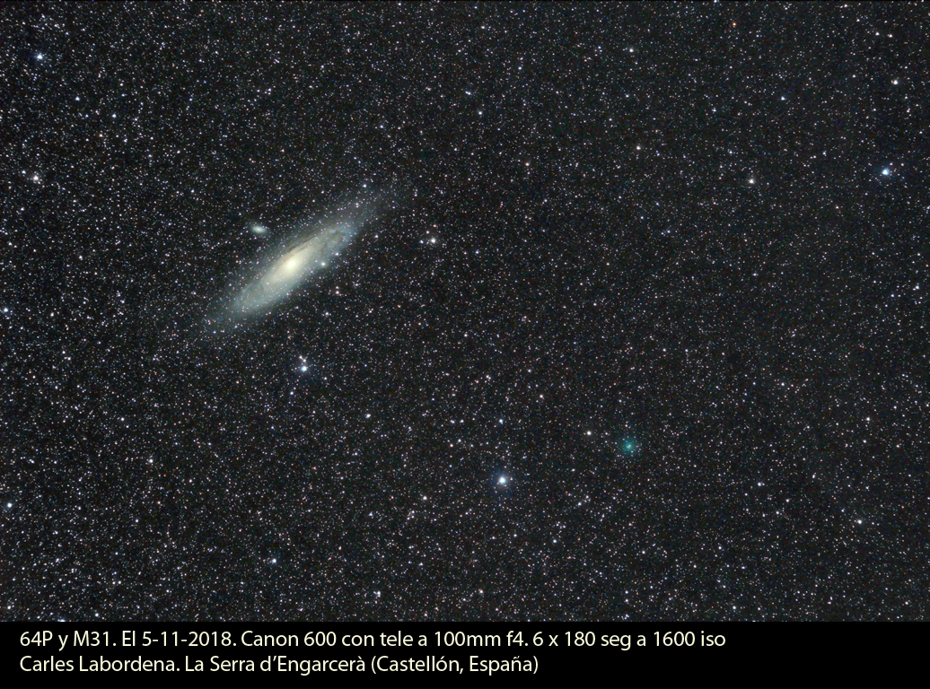 Cometa 64P y galaxia M31