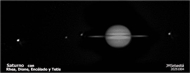 Saturno con satélites Saturno con satélites