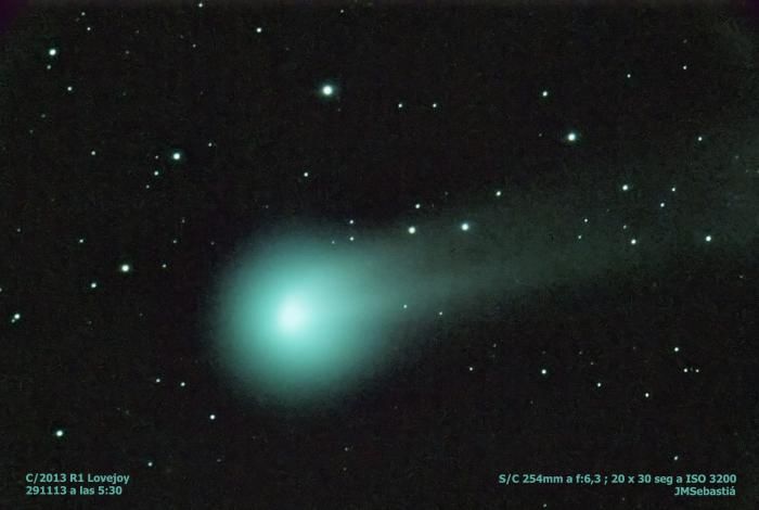 Cabeza del cometa Lovejoy