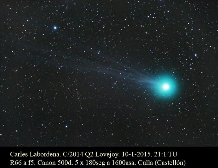El cometa Lovejoy desde Culla