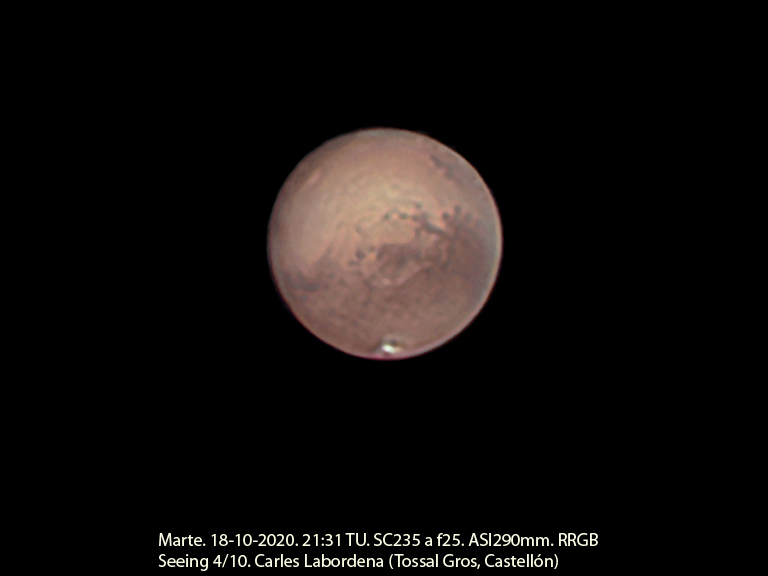 Marte el 18 de octubre