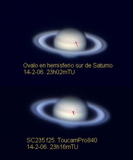 Mancha en Hemisferio Sur de Saturno